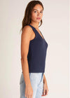 Z Supply Sirena Rib Tank - Captain Navy-Hand In Pocket