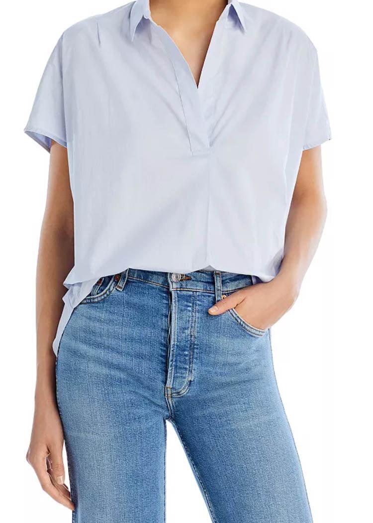 Cele Rhodes Popover Shirt-Hand In Pocket