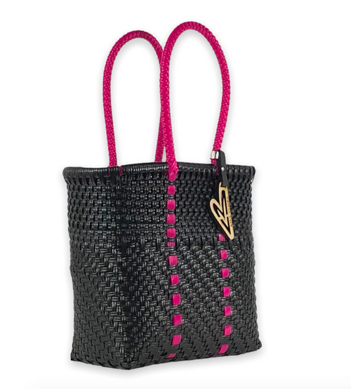 Maria Victoria Toucan Handwoven Tote Small BP-Hand In Pocket