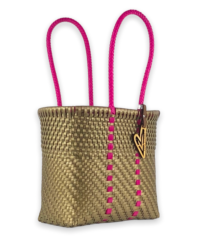 Maria Victoria Toucan Handwoven Tote Small GP-Hand In Pocket