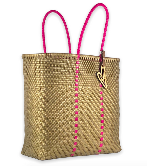 Maria Victoria Toucan Handwoven Tote Large GP-Hand In Pocket