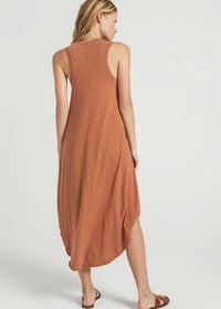 Z Supply Reverie Midi Dress - Vintage Brown-Hand In Pocket