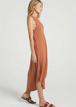 Z Supply Reverie Midi Dress - Vintage Brown-Hand In Pocket