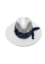Austin Bandana Hat - White ***FINAL SALE***-Hand In Pocket