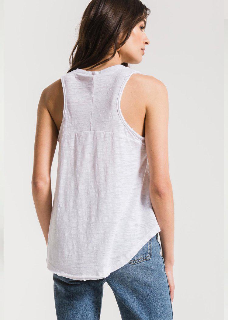 Z Supply Airy Slub Vagabond Tank - White-Hand In Pocket