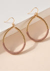 Larissa Beaded Hoops-Blush-Hand In Pocket