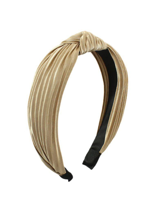 Kaia Knotted Headband - Beige-Hand In Pocket