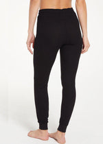 Z Supply Marled Jogger-Black-Hand In Pocket