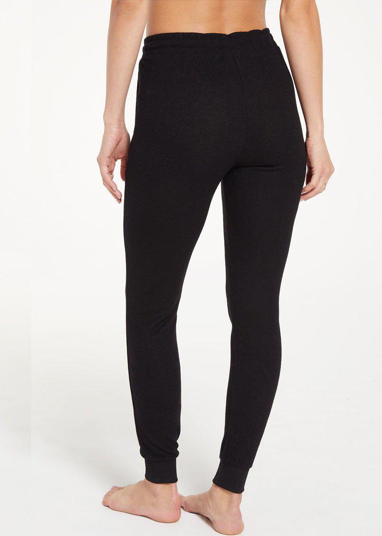 Z Supply Marled Jogger-Black-Hand In Pocket