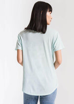 Z Supply Pocket Tee- Blue Haze-Hand In Pocket