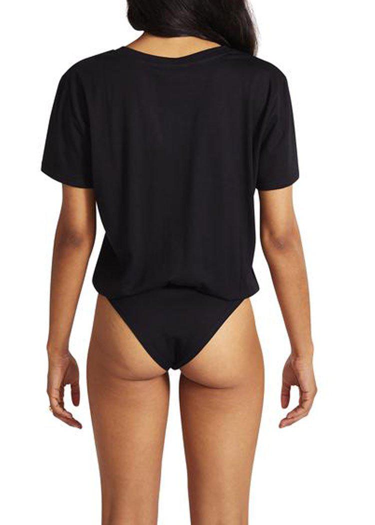 BB Dakota X Steve Madden All Tucked In Bodysuit ***FINAL SALE***- Black-Hand In Pocket