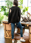THML Fast As Lightning Crew Neck Sweater - Black-Hand In Pocket