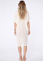 Bobi Gauzy Side Slit V Neck Midi Dress -***FINAL SALE***-Hand In Pocket