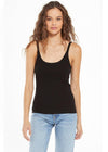 Z Supply Casa Ribbed Tank- Black-Hand In Pocket