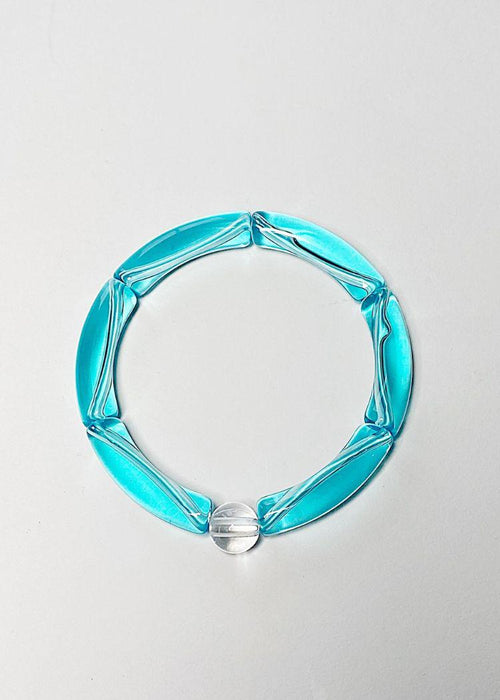 Maya Acrylic Stack Bracelet - Clear Lt. Blue - ***FINAL SALE***-Hand In Pocket
