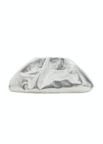 Billini Dallas Slouchy Pouch Clutch-Silver-Hand In Pocket
