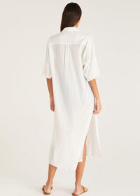 Lina Button Up Duster-Hand In Pocket