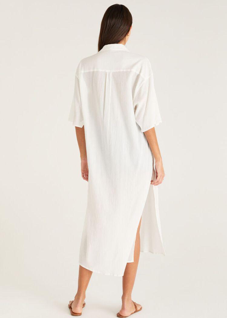 Lina Button Up Duster-Hand In Pocket