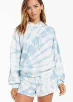 Z Supply Eva Spiral Tie Dye Sweatshirt-Blue Agave ***FINAL SALE***-Hand In Pocket