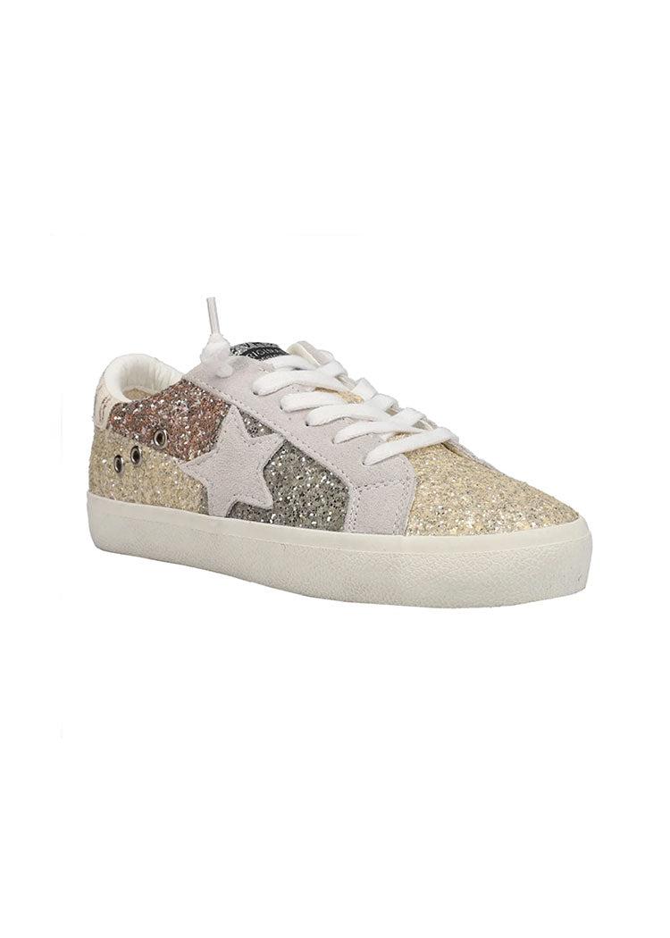 Vintage Havana Evie Multi Color Glitter Sneaker-Hand In Pocket