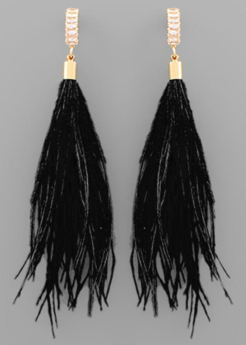 Milan Feather Dangles-Hand In Pocket