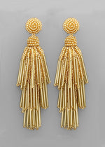 Valentina Tassel Earrings- Gold-Hand In Pocket