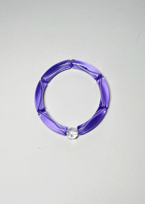 Maya Acrylic Stack Bracelet - Clear Grape - ***FINAL SALE***-Hand In Pocket