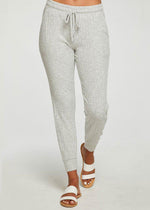 Chaser Poor Boy Cuffed Jogger - Heather Grey-Hand In Pocket