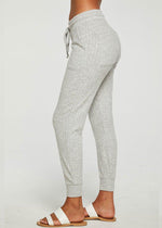 Chaser Poor Boy Cuffed Jogger - Heather Grey-Hand In Pocket