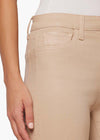 Joes Jeans The Callie High Rise Cropped Bootcut - Coated Latte-Hand In Pocket