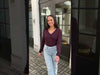 Michael Stars Tayshia Ribbed V- Neck Tee- Oak ***FINAL SALE***
