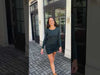 Bobi Long Sleeve Side Shirred Dress-***FINAL SALE***