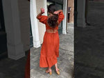 ASTR the Label Arizona Puff Sleeve Open Back Dress-***FINAL SALE***