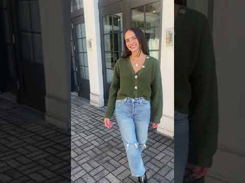 Line + Dot Scarlett Cardigan -Olive ***FINAL SALE***