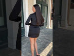 Caspian Long Sleeve Faux Wrap Mini Dress***FINAL SALE***
