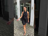 Krisa Cowl Neck Mini Dress- Black-***FINAL SALE***