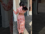 Ephesus Floral Cut Out Long Sleeve Maxi-***FINAL SALE***