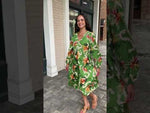 Shayla Botanical Print Midi Dress