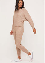 Sedona Knit Jogger- Taupe-***FINAL SALE***-Hand In Pocket