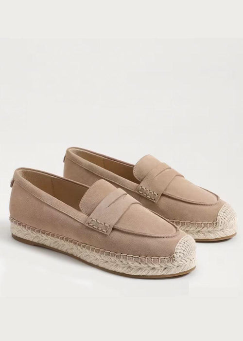 Sam Edelman Kai Taupe Suede Penn Loafer-Hand In Pocket