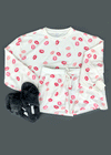 Z Supply Kissed "Lips" Crewneck Pullover-Hand In Pocket