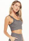Z Supply Lacie Thermal Sleep Bra-Charcoal-Hand In Pocket
