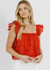 Leo Flounce Lace Crop Top -***FINAL SALE***-Hand In Pocket
