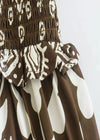 Lamu Geometric Print Smocked Midi Dress-Hand In Pocket