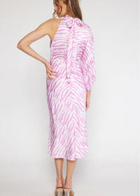 Larissa One Shoulder Midi Dress - Pink ***FINAL SALE***-Hand In Pocket