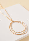 Layered Loops Pendant Necklace-Gold-Hand In Pocket
