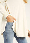 V Neck Leopard Weekender Pullover-Hand In Pocket