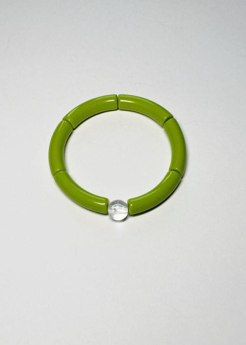 Maya Acrylic Stack Bracelet - Lime Green - ***FINAL SALE***-Hand In Pocket