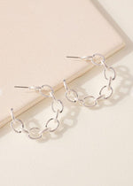 Bronte Chain Hoops - Silver-Hand In Pocket