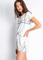 PJ Salvage Essential Short with Rainbow Stripe-Hand In Pocket
